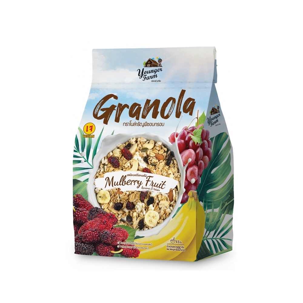 Younger Farm Granola Mulberry and fruit 225 g
